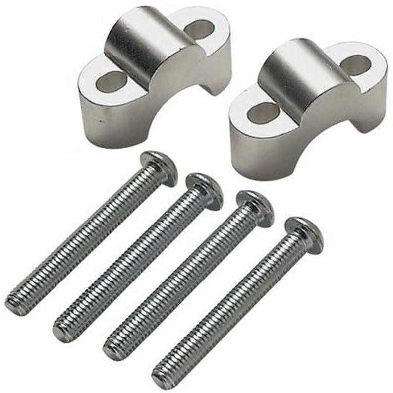 RTECH sada na zvýšení řídítek + 10 mm průměr 28 mm vč. šroubů stříbrná