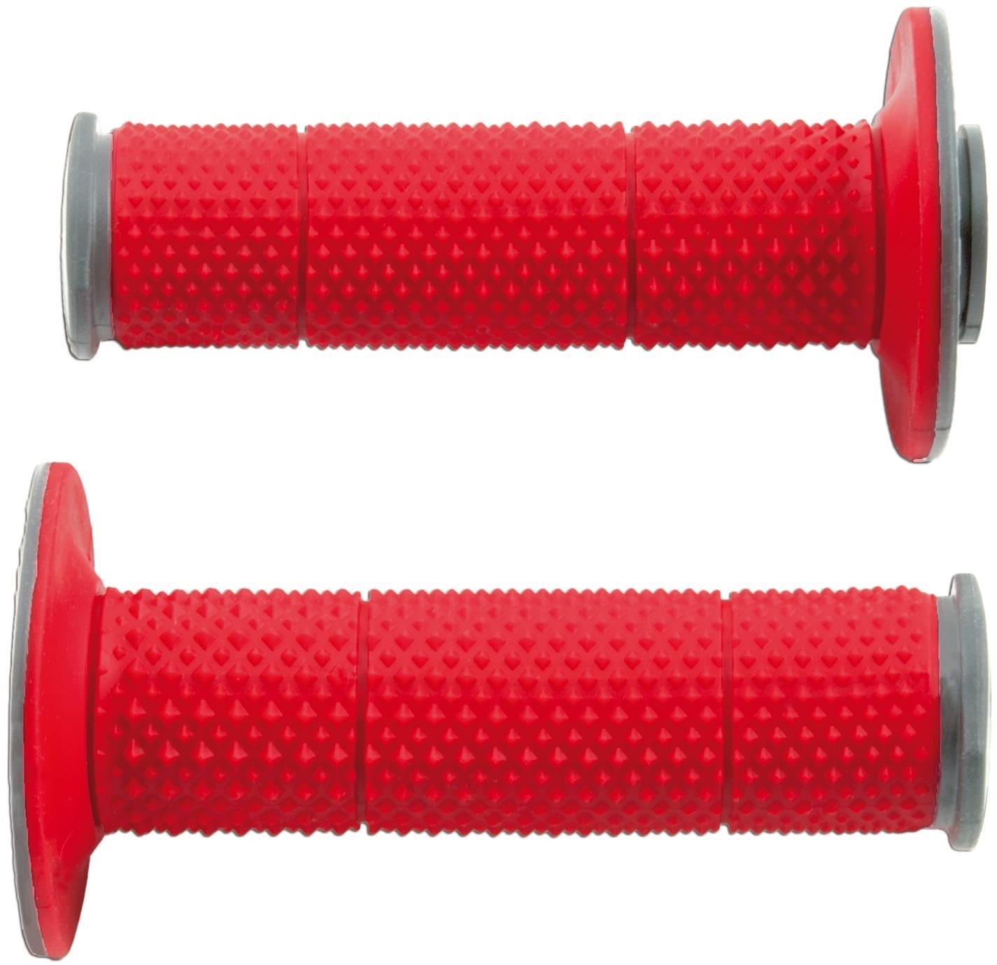 RTECH gripy Full Diamond dvouvrstvé, extra měkké, červeno-šedé, pár, délka 116 mm