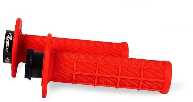 RTECH gripy lock-on R20 Half Waffle BETA RR 125-530, neon červené, 1 pár
