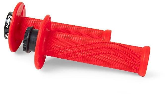 RTECH gripy lock-on R20 Wave, neon červené, 1 pár