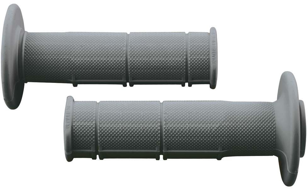 RTECH gripy Racing měkké, šedé, pár, délka 116 mm