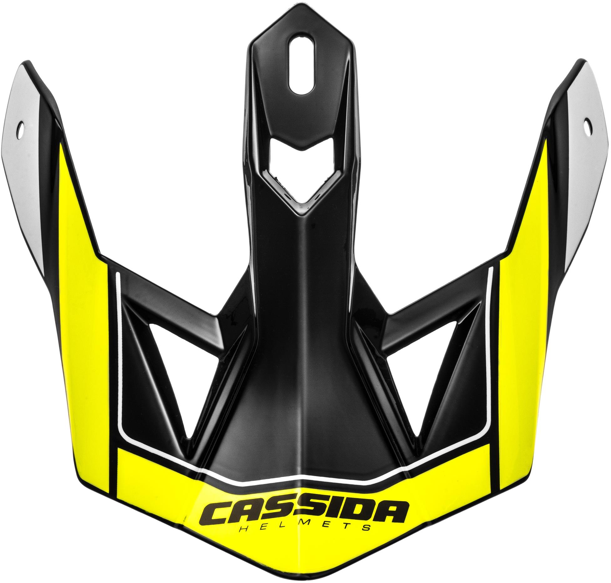 CASSIDA kšilt pro přilby Cross Pro 2, žlutá fluo/černá/bílá