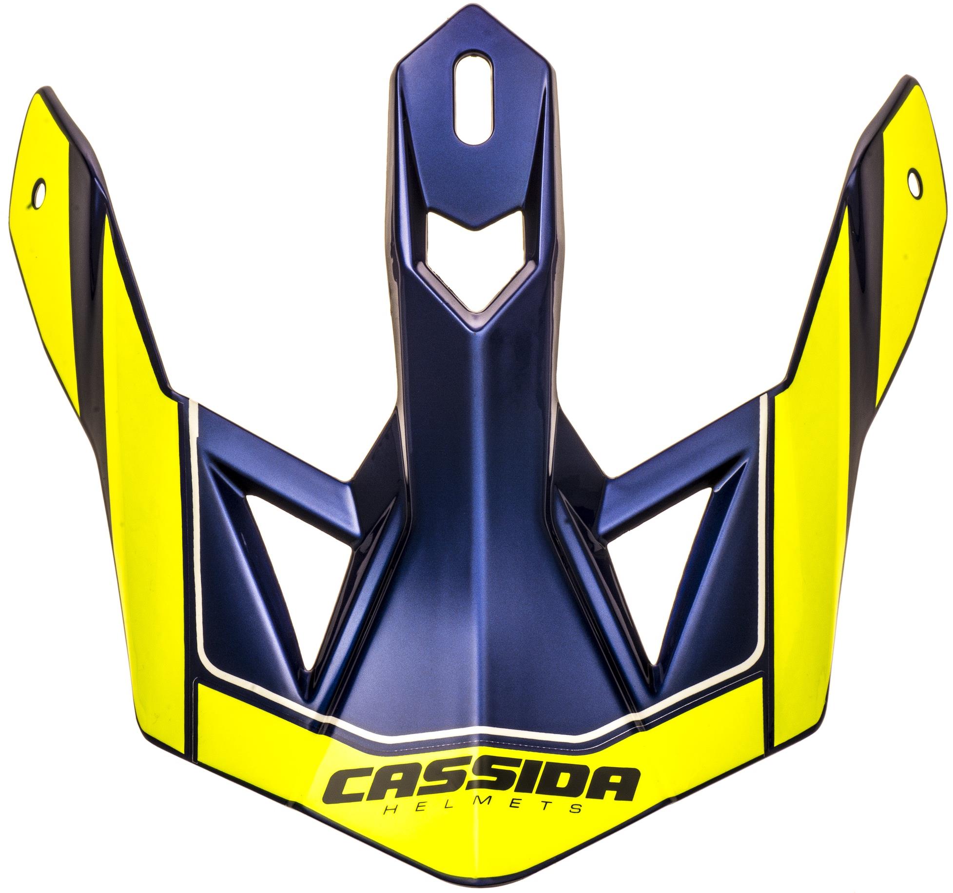 CASSIDA kšilt pro přilby Cross Pro 2, žlutá fluo/modrá perleť