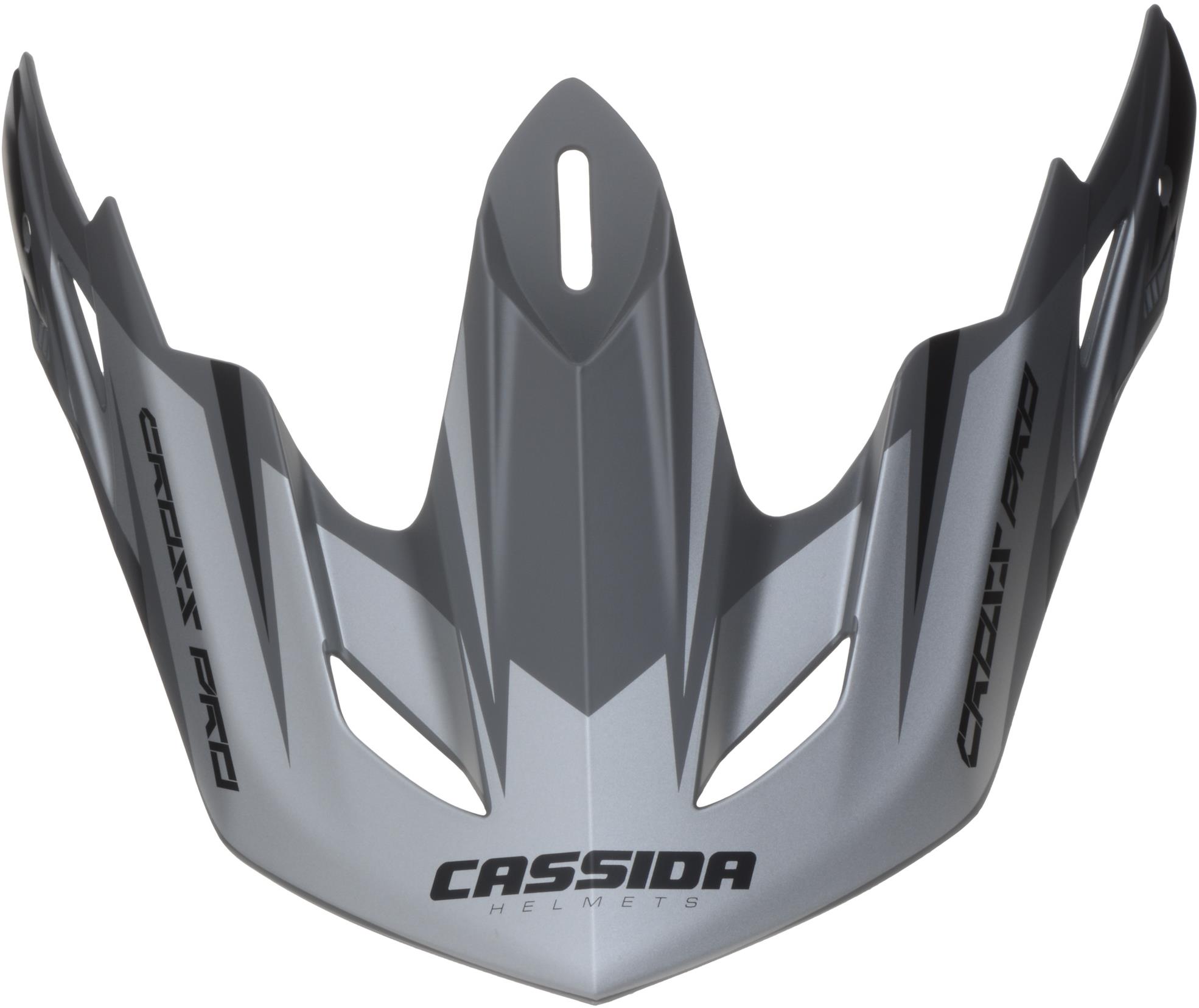 CASSIDA kšilt pro přilby Cross Pro, černá matná/šedá, seriová délka kšiltu