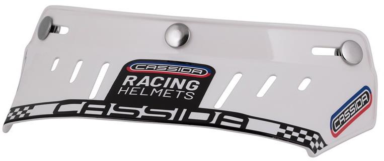 CASSIDA plochý kšilt Oxygen Racing Spirit, bílý, cvakání na druky