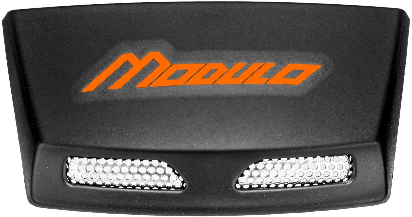 CASSIDA zadní kryty ventilace pro přilby Modulo 2.0, černá matná, vč. oranžového loga