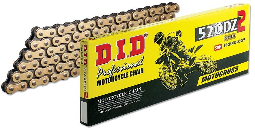 D.I.D Chain Motokrosový závodní řetěz 520DZ2 SDH 112 L zlatý/černý