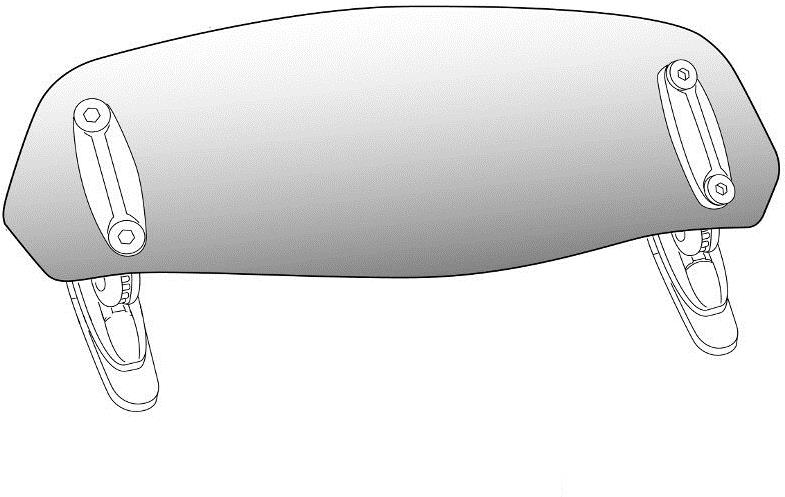 PUIG náhradní plexi připevnění pomocí šroubů kouřová, 100 × 277, 140.6269H