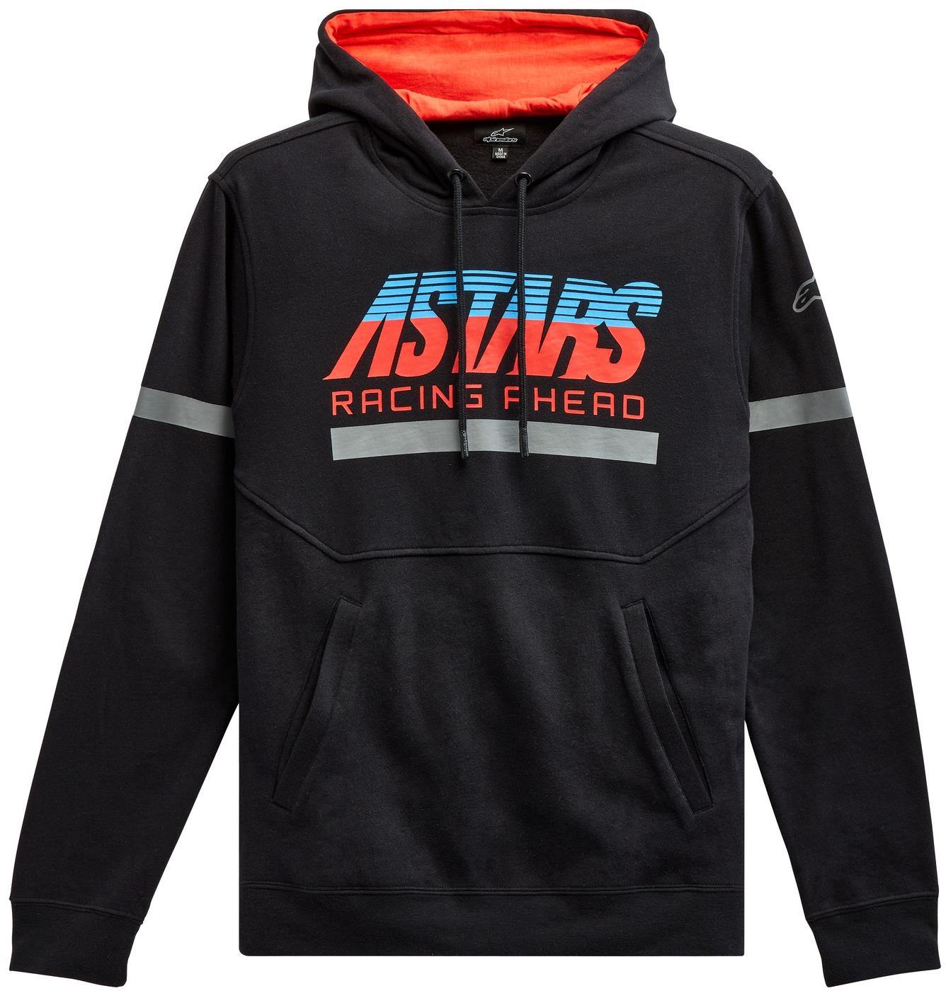 ALPINESTARS mikina Club Hoodie, černá/červená/modrá/šedá, velikost M