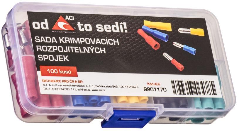 ACI sada krimpovacích rozpojitelných spojek samec+samice (100 ks)