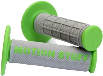 MOTION STUFF motokrosové rukojeti supersoft šedé/zelené