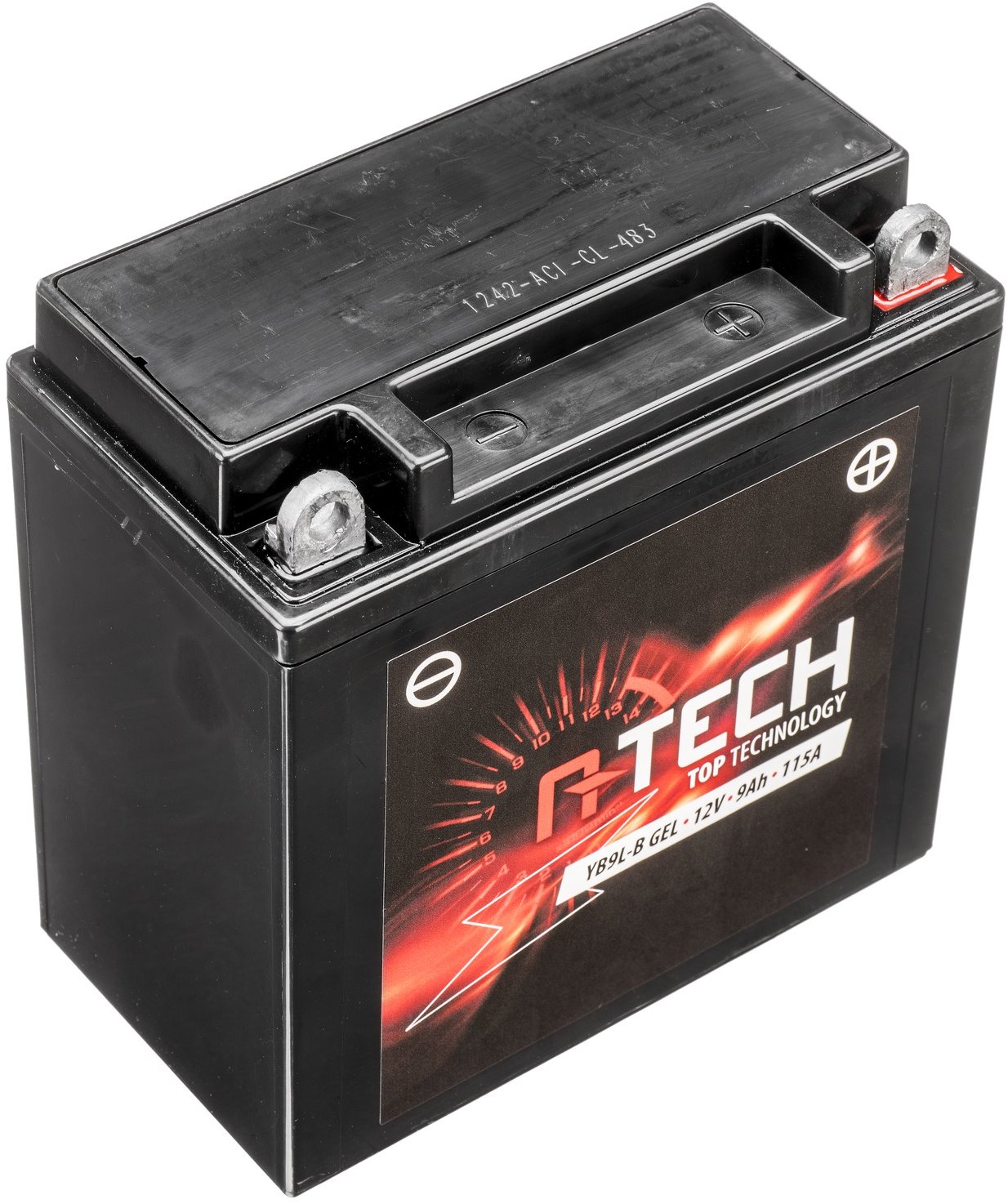 A-TECH baterie 12V, YB9L-B GEL, 9 Ah, 115 A, bezúdržbová GEL technologie, 135 × 75 × 139