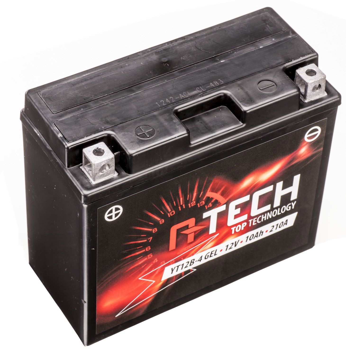 A-TECH baterie 12V, YT12B-4, YT12B-BS GEL, 10 Ah, 210 A, bezúdržbová GEL technologie, 150 × 69 × 130