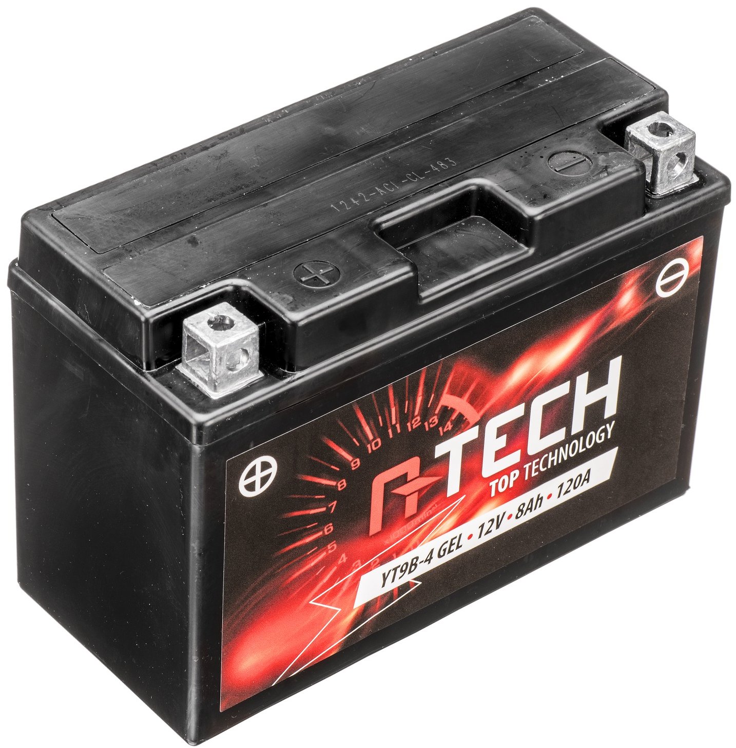 A-TECH baterie 12V, YT9B-4 GEL, 8 Ah, 120 A, bezúdržbová GEL technologie, 150 × 68 × 105
