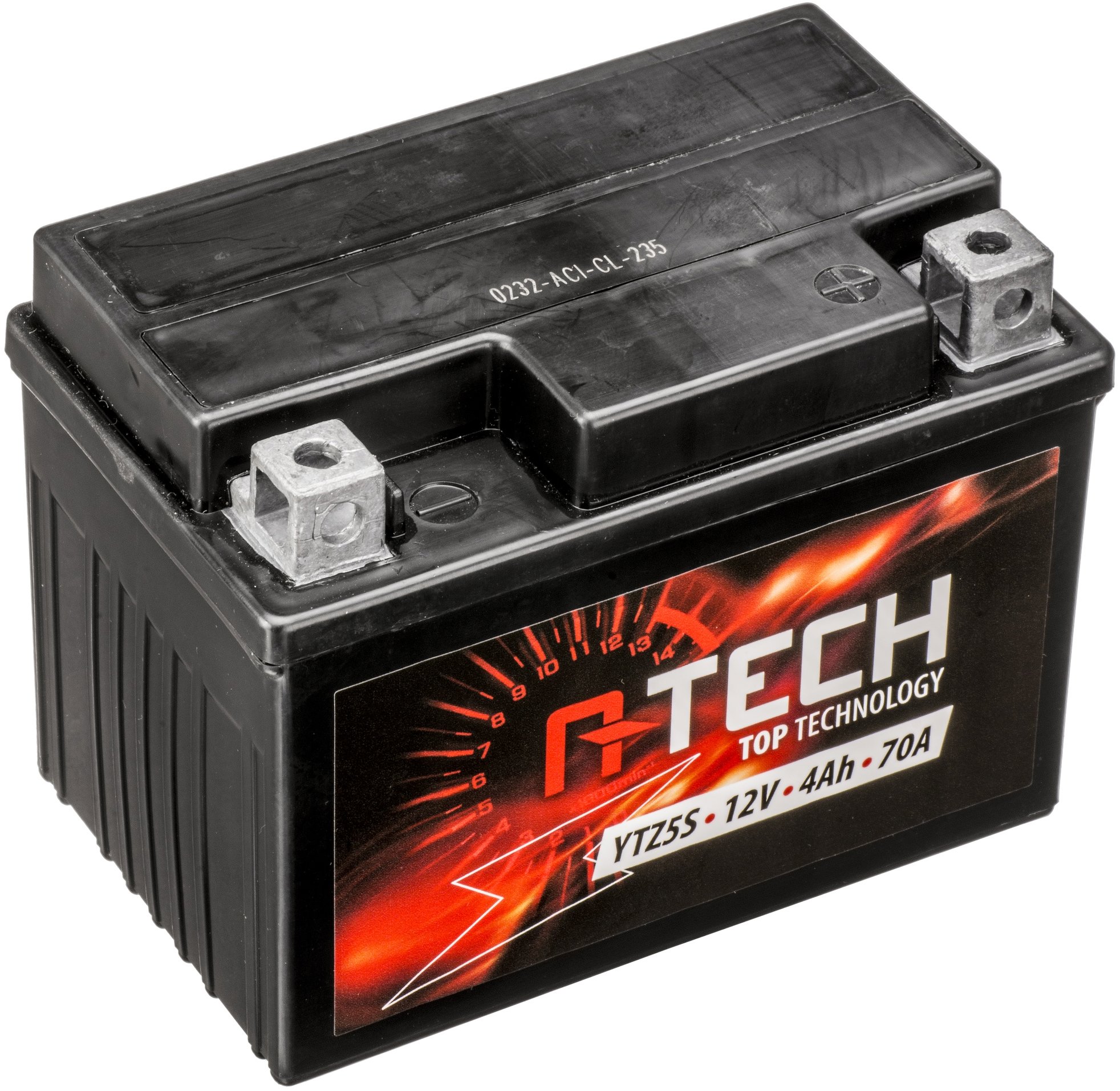 A-TECH baterie 12V, YTX4L/YTZ5S, 4 Ah, 70 A, bezúdržbová GEL technologie, 113 × 70 × 85