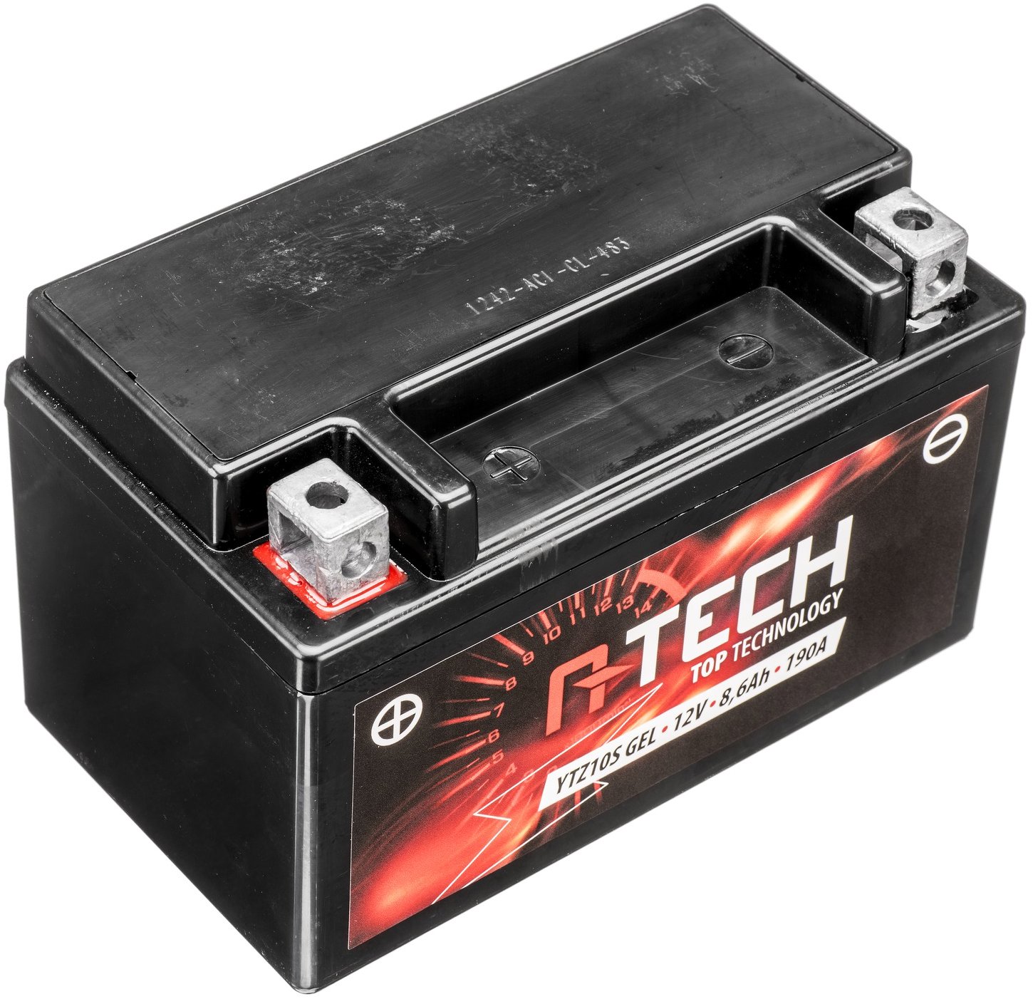 A-TECH baterie 12V, YTZ10S GEL, 8,6 Ah, 190 A, bezúdržbová GEL technologie, 150 × 88 × 93