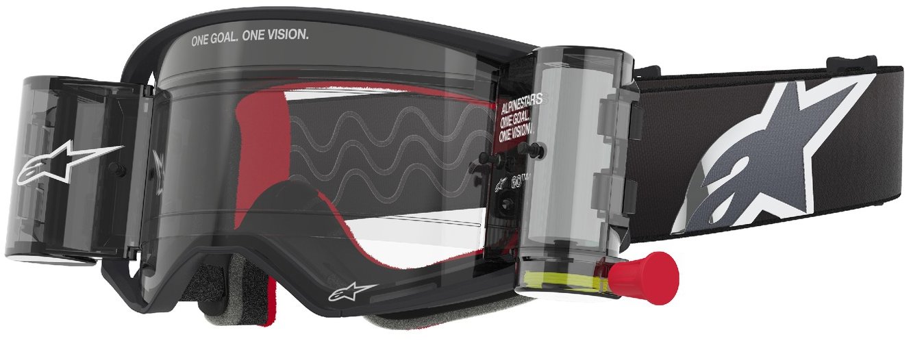 ALPINESTARS brýle SUPERTECH CORP ROLL-OFF WIDE VISION 2025, černá/šedá, čiré plexi