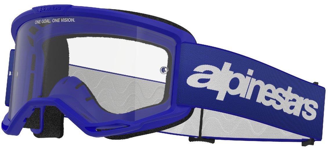 ALPINESTARS brýle VISION 3 WORDMARK 2025, modrá, čiré plexi