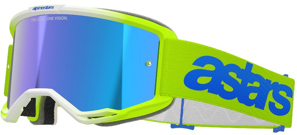 ALPINESTARS brýle VISION 5 BLAZE 2025, žlutá fluo/modrá, zrcadlové modré plexi