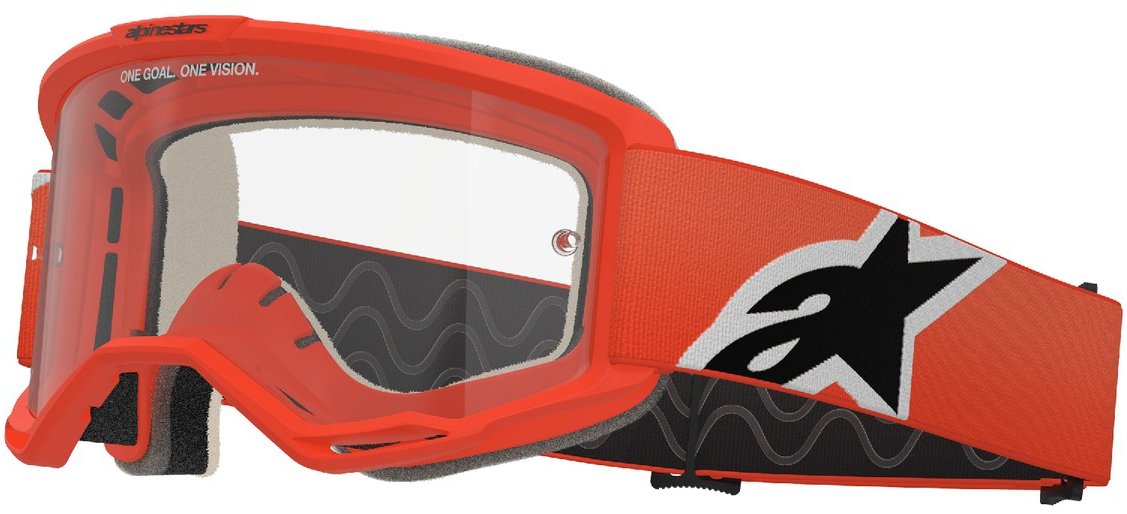 ALPINESTARS brýle VISION 5 CORP 2025, oranžová, čiré plexi