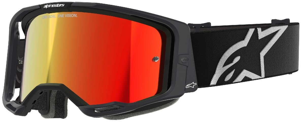ALPINESTARS brýle VISION 8 CORP 2025, černá, zrcadlové červené plexi