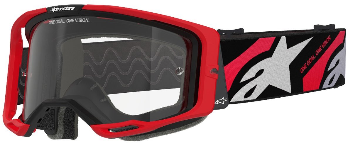 ALPINESTARS brýle VISION 8 LUAR 2025, červená/černá, čiré plexi