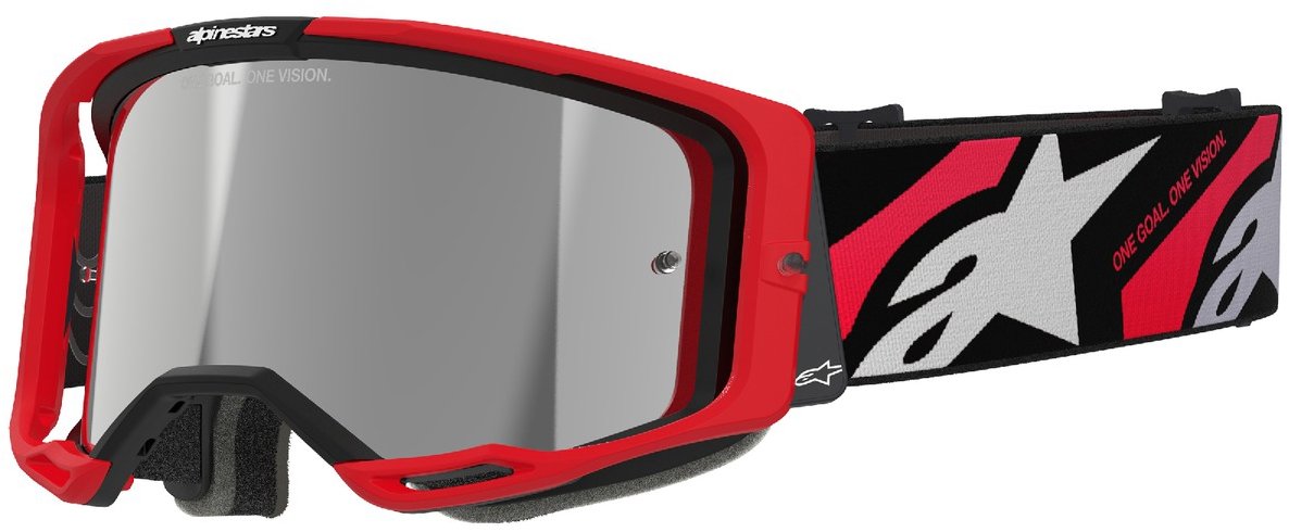 ALPINESTARS brýle VISION 8 LUAR 2025, červená/černá, zrcadlové stříbrné plexi