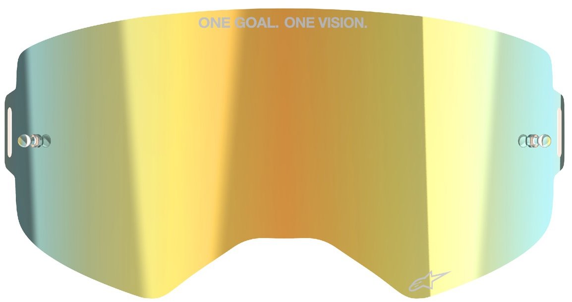 ALPINESTARS plexi pro brýle SUPERTECH, zrcadlové zlaté ABSOLUTE VISION™