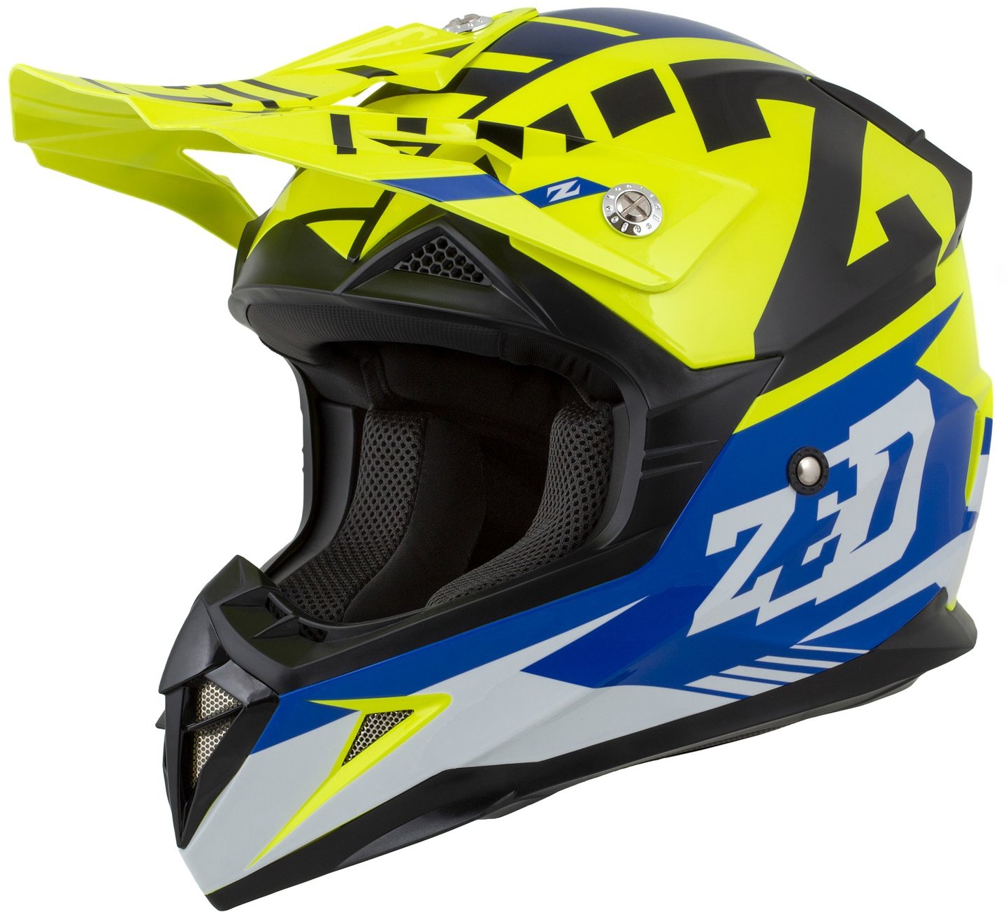 ZED X1.9 TARGA 2025, žlutá fluo/modrá/černá/bílá, vel. S