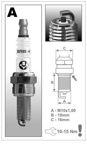 BRISK zapalovací svíčka AR10C řada Super