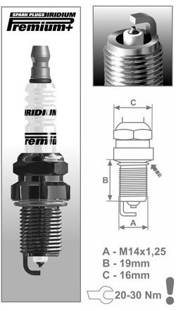 BRISK zapalovací svíčka P9 řada Premium Iridium+