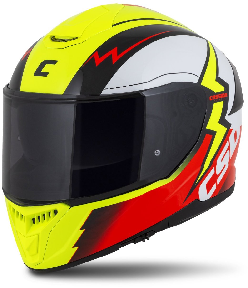 CASSIDA přilba Integral GT 2.1 Flash 2026, žlutá fluo/červená fluo/černá/bílá, vel. XL
