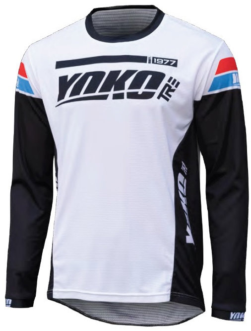 YOKO Motokrosový dres TRE, bílo/černý, vel. L