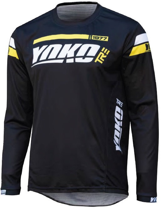 YOKO Motokrosový dres TRE, černo/žlutý, vel. M