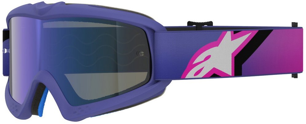 ALPINESTARS brýle Vision Youth Corp, dětské 2026, fialové/růžové fluo, zrcadlové modré plexi