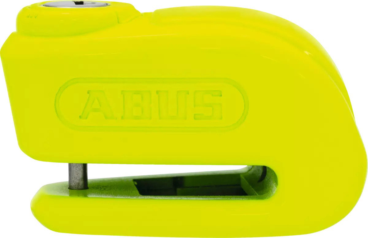 ABUS zámek na kotoučovou brzdu Trigger Alpha, průměr čepu 10 mm, žlutý
