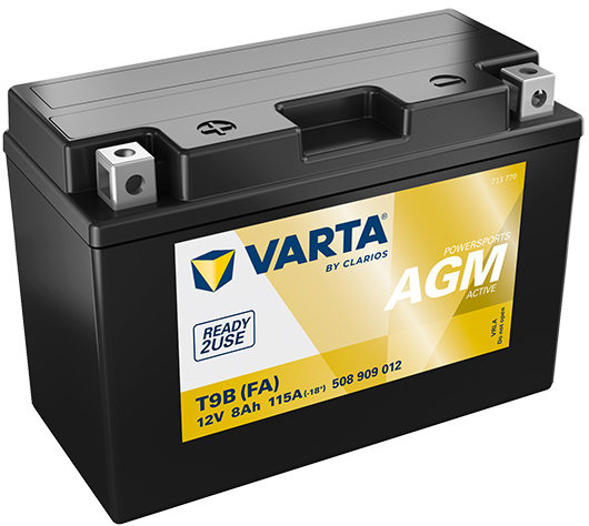 VARTA Powersports AGM Active T9B, 8Ah, 12V
