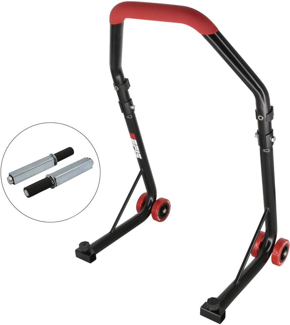 SEFIS D18 univerzální přední moto stojan - červený - single