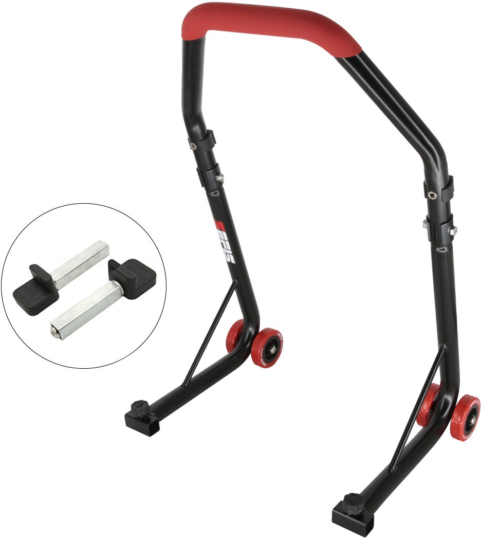 SEFIS D18 univerzální zadní moto stojan - červený - packy