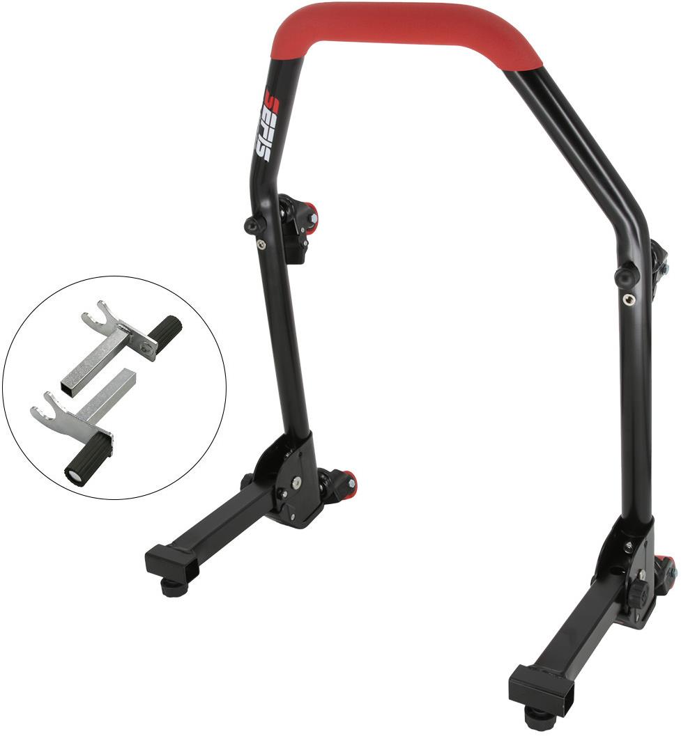 SEFIS M20U sklopný pojízdný univerzální moto stojan zadní - 2v1