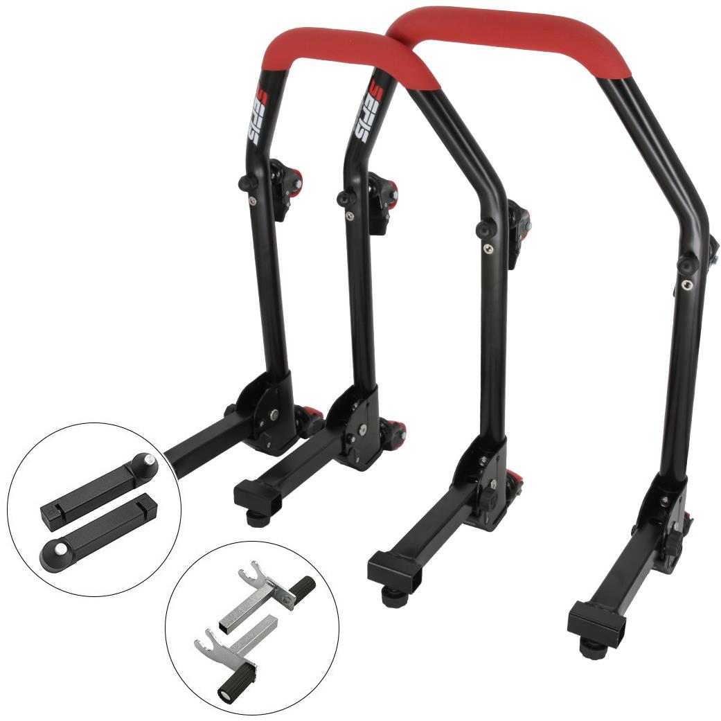 SEFIS M20U sklopný pojízdný univerzální moto stojan přední a zadní set pro Honda CMX 500/1100 Rebel