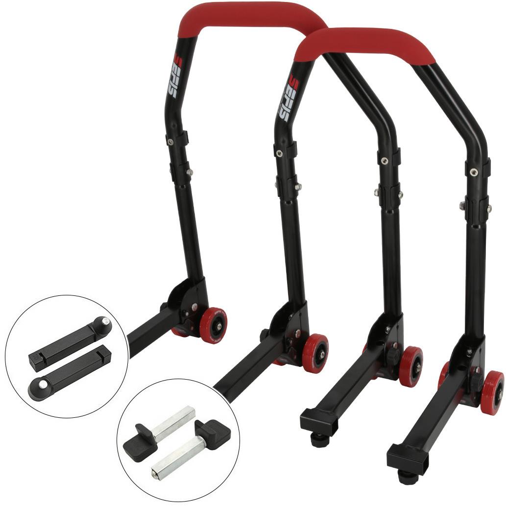 SEFIS M20 sklopný univerzální moto stojan přední a zadní set - trny / packy