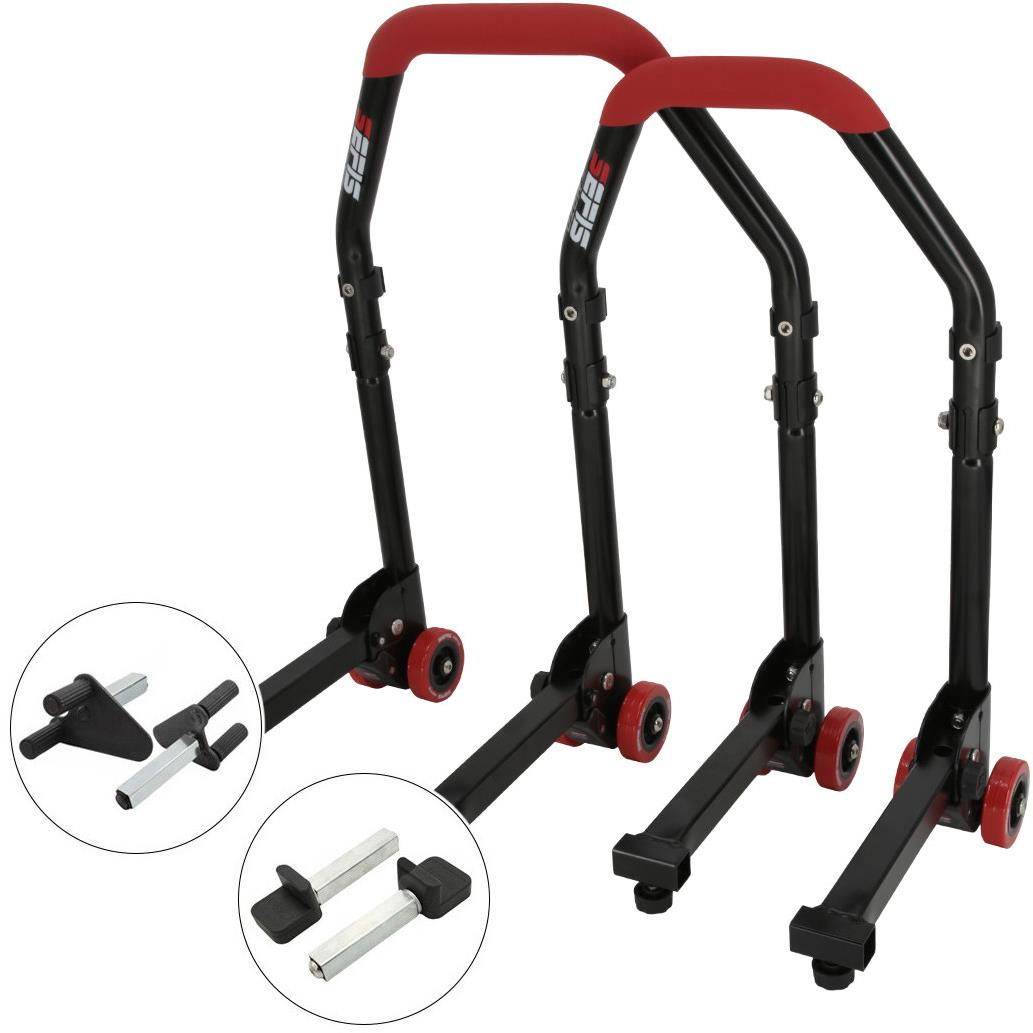 SEFIS M20 sklopný univerzální moto stojan přední a zadní set - vidle / packy