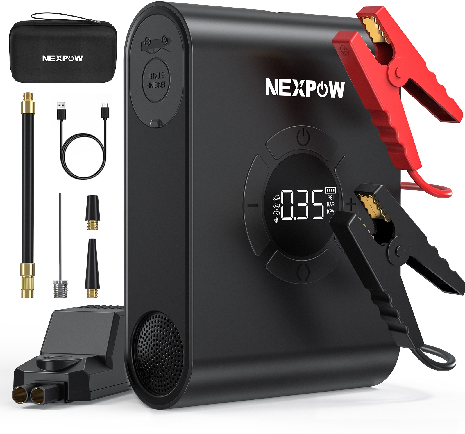 NEXPOW AKP-P200 12V jump starter with air pump 1500A 8000mAh