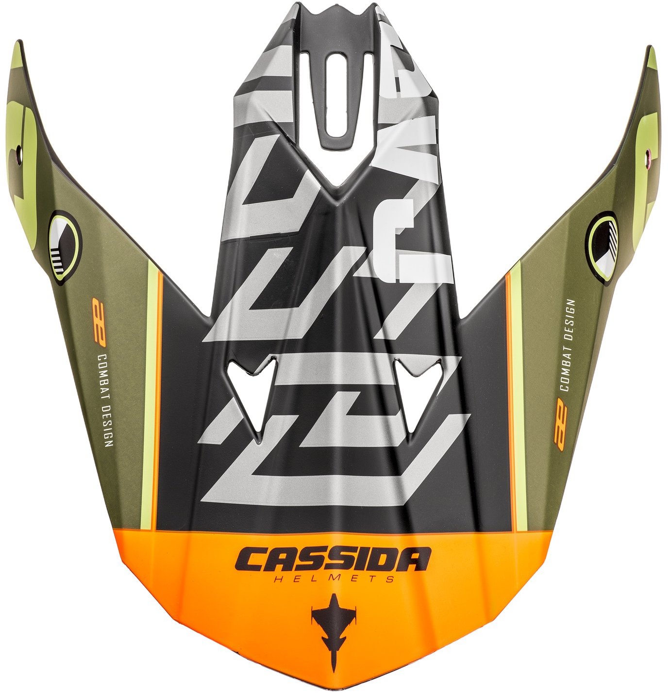 CASSIDA kšilt pro přilby Cross Cup Sonic (zelená matná/oranžová)
