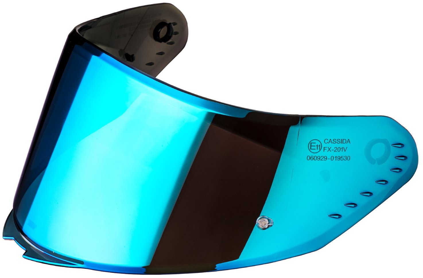 CASSIDA plexi pro přilby AERO s přípravou pro Pinlock (zrcadlové modré REVO)