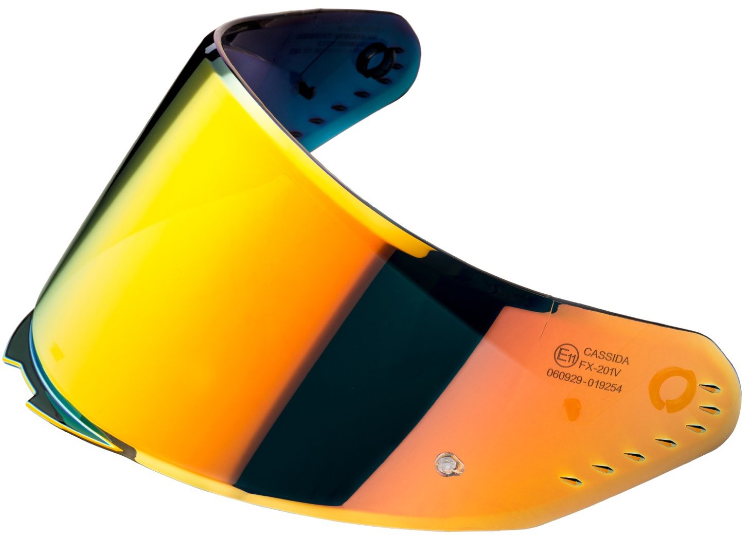 CASSIDA plexi pro přilby AERO s přípravou pro Pinlock (zrcadlové oranžové REVO)