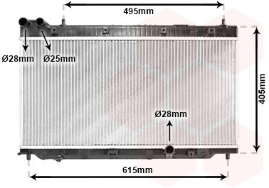 VAN WEZEL chladič, chlazení motoru 25002206