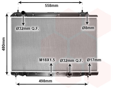 VAN WEZEL chladič, chlazení motoru 25002215