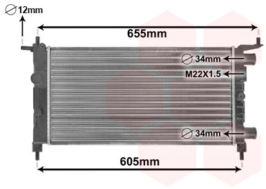 VAN WEZEL chladič, chlazení motoru 37002261